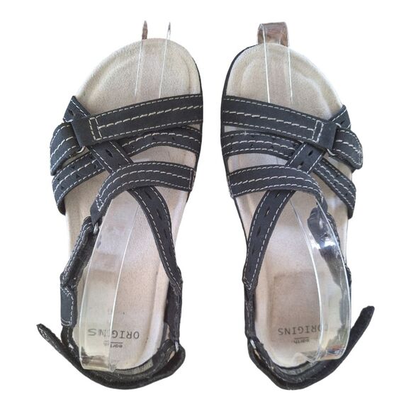 EARTH ORIGINS SAVOY SAILOR Comfort Sandals Strappy size 7 Black Worn Once - Picture 8 of 11